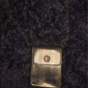 gold cross chain purse